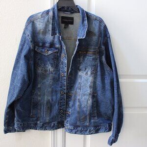 Sean John Jean Jacket VTG 90s Y2K Denim Dark Wash Size 4XL